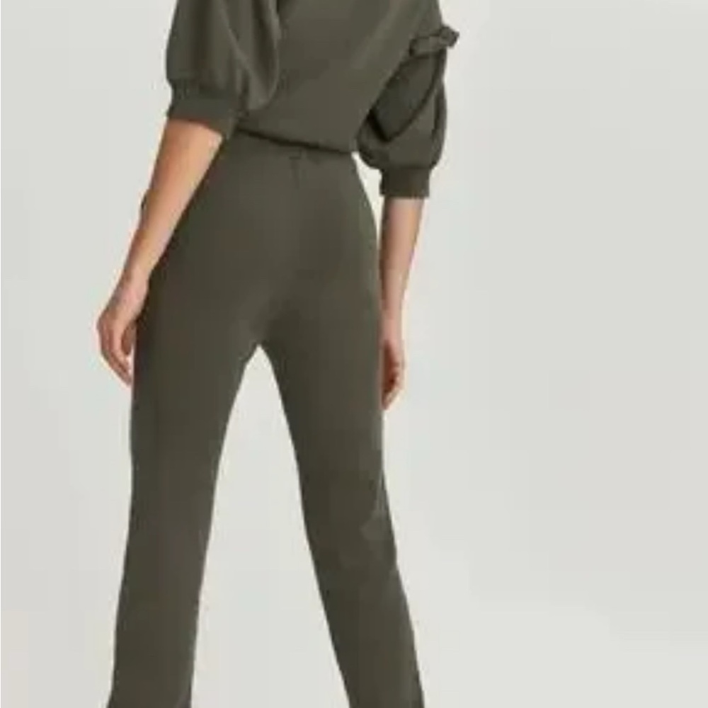 Something Navy Olive Button Down Jumpsuit - image 4